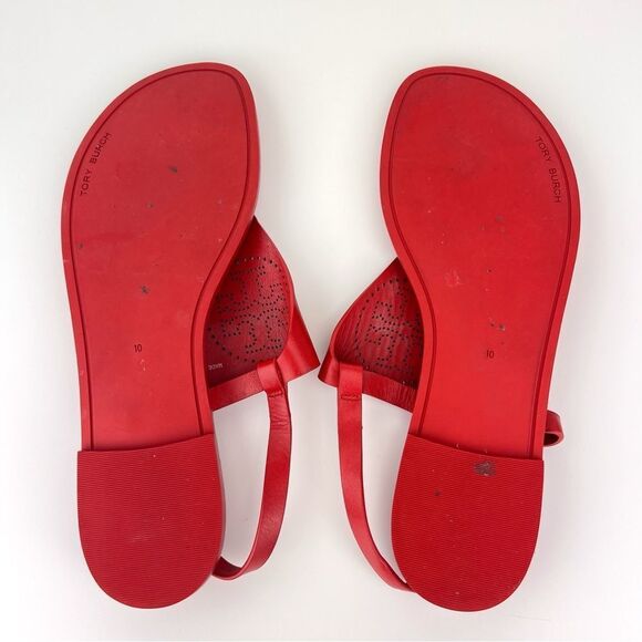 Tory Burch Capri Perf Leather Sandal - Triple red - Picture 6 of 6